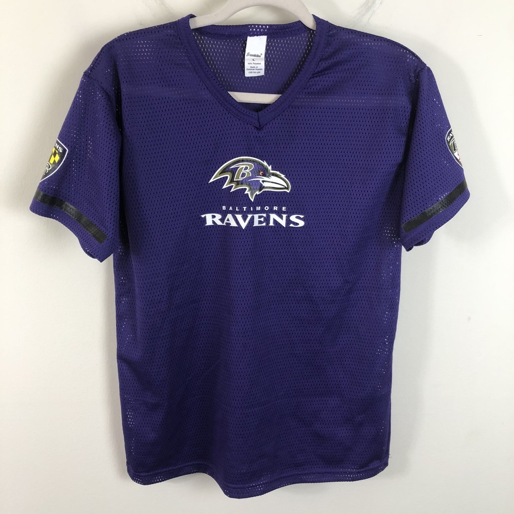 Baltimore Ravens Franklin Mesh Shirt Jersey Women's Sz L Purple NFL Football